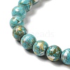 Synthetic Turquoise Dyed Camouflage Beads Strands X-G-E594-24O-A-4