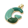 Alloy Enamel Pendants ENAM-S023-01G-G-3