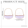 1 Pair Brass Glass Hoop Earrings for Women EJEW-LP0003-53D-2