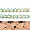 Anti-Tarnish Electroplate Bicone Glass Beads Strands X-EGLA-T021-4mm-16-09-4