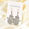 304 Stainless Steel Dangle Earrings EJEW-R015-01P-03-3