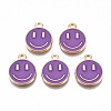 Alloy Enamel Charms X-ENAM-S121-165D-RS-1