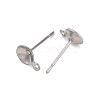 Anti-Tarnish 304 Stainless Steel Stud Earring Findings STAS-S151-01P-B-2