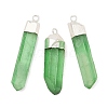 Natural Quartz Crystal Pointed Pendants G-P253-03S-12-1