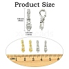 4Pcs 2 Colors Brass Micro Pave Clear Cubic Zirconia Fold Over Clasps KK-CJ0004-37-2