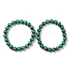 Natural Malachite Beaded Stretch Bracelets BJEW-A045-01B-4