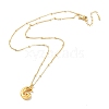 Initial Letter Brass Pendant Necklaces NJEW-A015-21G-G-2