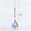 Chakra Theme K9 Crystal Glass Big Pendant Decorations HJEW-PW0001-019D-02-1