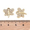 UV Plating Alloy Rhinestone Pendants ALRI-N058-07KCG-3