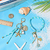 2Pcs Starfish Polyester Pendant Decorations & Keychains HJEW-AR00038-3