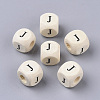 Printed Natural Wood Beads WOOD-T026-001J-1