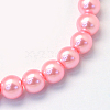 Baking Painted Pearlized Glass Pearl Round Bead Strands HY-Q003-4mm-53-2