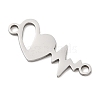 201 Stainless Steel Heart Connector Charms STAS-Q341-05P-2