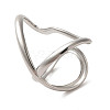 304 Stainless Steel Open Cuff Ring RJEW-C068-05E-P-1