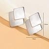 Chic Stainless Steel Rhombus Stud Earrings FV8927-5