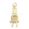 Eco-Friendly Brass Micro Pave Cubic Zirconia Pendants KK-K268-16G-3