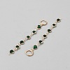 Alloy Flat Round Tassel Leverback Earrings EJEW-WH0020-35A-2