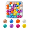 40Pcs 8 Colors Food Grade Eco-Friendly Silicone Focal Beads SIL-FS0001-20-1