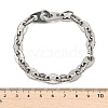 304 Stainless Steel Oval Link Chains Bracelets for Men & Women BJEW-D042-39P-5