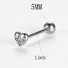 316L Surgical Stainless Steel Micro Pave Clear Cubic Zirconia Tongue Rings FS-WG6EDE0-01-5