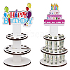 2Pcs 2 Styles Wood 3-Tier Cupcake Stand DIY-DC0003-99-1