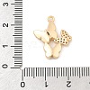 Brass Micro Pave Clear Cubic Zirconia Pendants KK-C080-04G-3