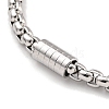 Tarnish Resistant 304 Stainless Steel Box Chain Bracelets for Women BJEW-R318-03A-P-3