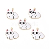 Alloy Enamel Pendants ENAM-M046-11G-G-3