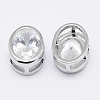 Brass Micro Pave Grade AAA Cubic Zirconia Pendants ZIRC-P030-06P-NR-1