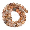 Natural Multilayer Lodolite Quartz Beads Strands G-Z133-A02-8mm-02-3
