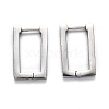304 Stainless Steel Rectangle Huggie Hoop Earrings STAS-J033-10B-P-2