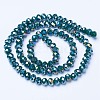 Electroplate Glass Beads Strands X-EGLA-A034-P6mm-B10-2