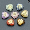 7 Chakra Symbol Natural Gemstone Heart Palm Stones PW-WG27870-01-1