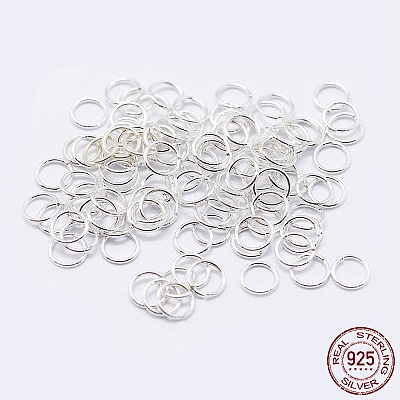 925 Sterling Silver Saw Cut Open Jump Rings STER-F036-02S-1x7mm-1