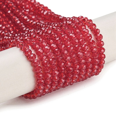 Baking Paint Transparent Glass Beads Strands DGLA-A034-J2mm-B-1