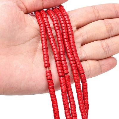 Synthetic Turquoise Beads Strands TURQ-G110-6x3mm-01-1
