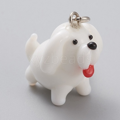 Handmade Lampwork Pendant Decorations LAMP-K034-A08-1