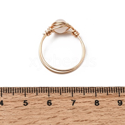 16Pcs 8 Styles Mixed Gemstone Finger Rings RJEW-UN00051-1