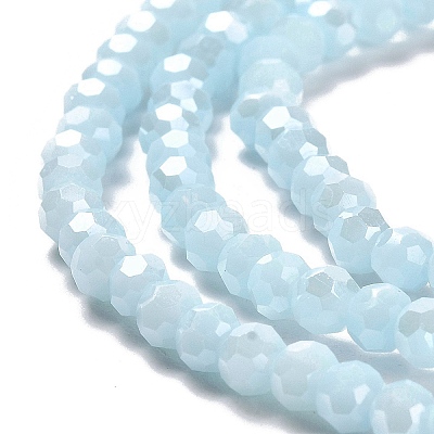 Electroplate Opaque Glass Beads Strands EGLA-A035-P4mm-A10-1