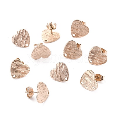 Ion Plating(IP) 304 Stainless Steel Stud Earring Findings STAS-I183-05B-RG-1