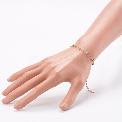 Stainless Steel Satellite Chain Bracelets BJEW-JB06093-1