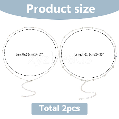 1Pc Stainless Steel Sequin Link Chain Waist Chains AJEW-WH0248-752-1
