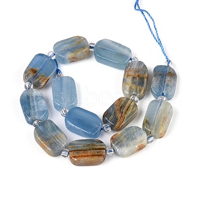Natural Blue Calcite Beads Strands G-C098-A33-01-1