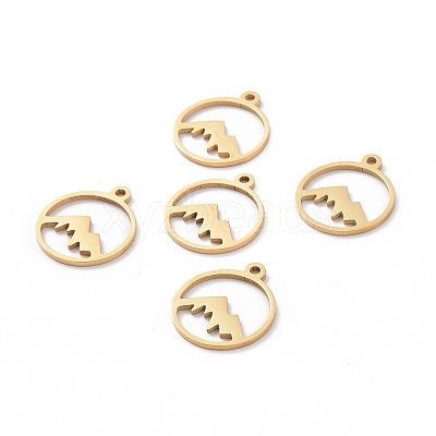 201 Stainless Steel Laser Cut Pendants STAS-S105-T901-2G-1