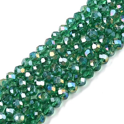 Electroplate Glass Beads Strands EGLA-A044-T3mm-B18-1