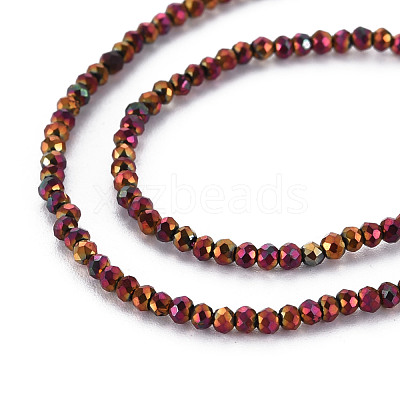 Electroplated Glass Beads Strands EGLA-S174-23D-05-1