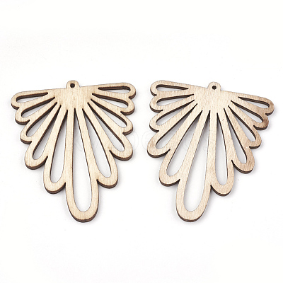 Undyed Wood Big Pendants WOOD-T008-27-1