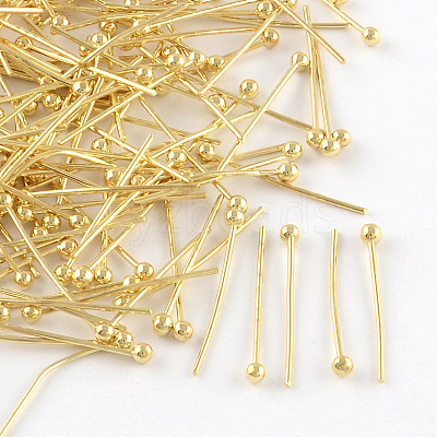 Brass Ball Head Pins KK-R020-03G-1