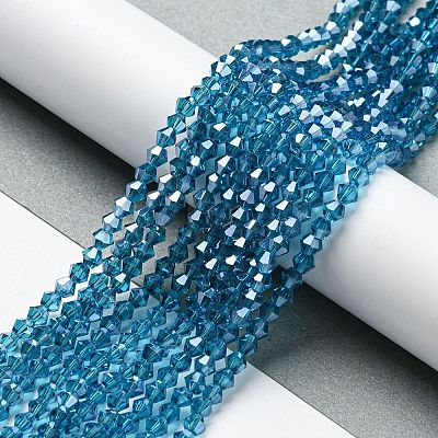 Transparent Electroplate Glass Beads Strands LS-EGLA-A039-T2mm-A01-1