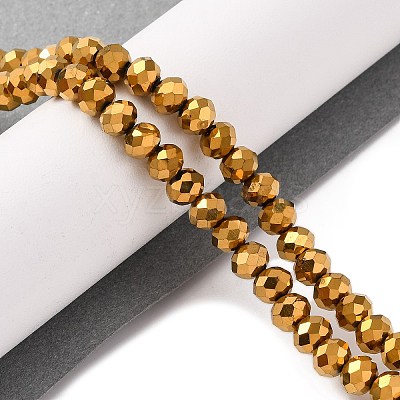 Electroplate Transparent Glass Beads Strands EGLA-A034-T6mm-UA01-1